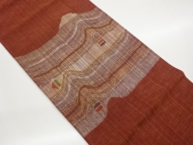 JAPANESE KIMONO / FUKURO OBI / WOVEN ABSTRACT PATTERN 